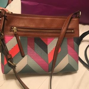Fossil Chevron Fiona crossbody